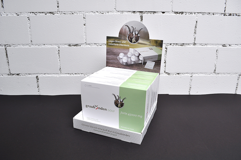 Tisch-Produktesteller aus Wellkarton